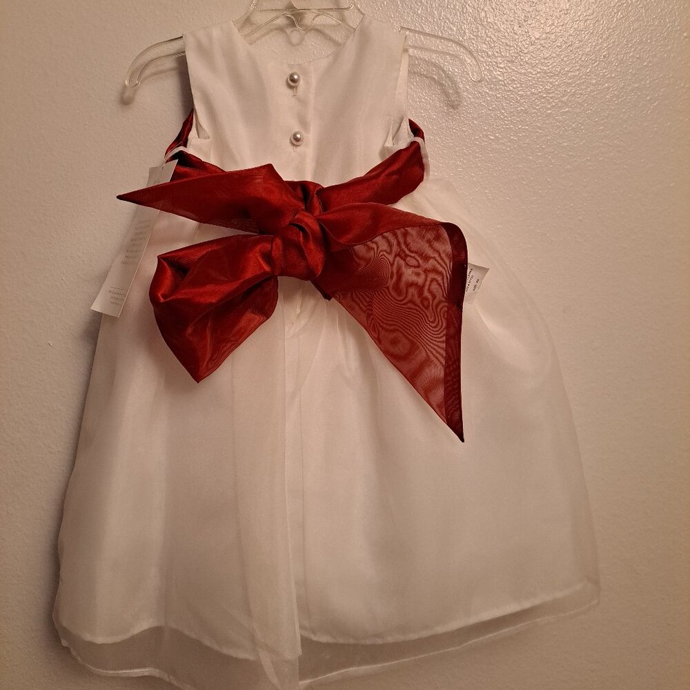 NWT US Angels Toddler Sleeveless Satin Flower Girl,Communion Dress With Sash - Picture 8 of 11